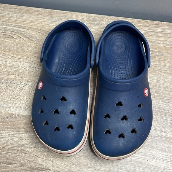 Disney X Crocs Collab Parks Mickey Cutout White Red Navy Blue Men 8 Ladies 10 - Picture 7 of 11